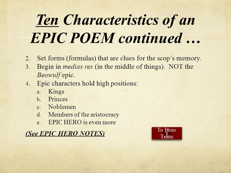 The qualities of epic hero in beowulf